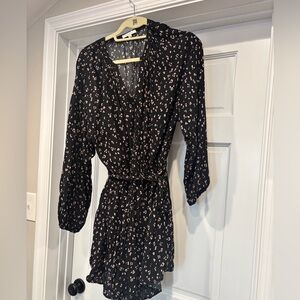 Z Supply Black Dress with Pink Accents